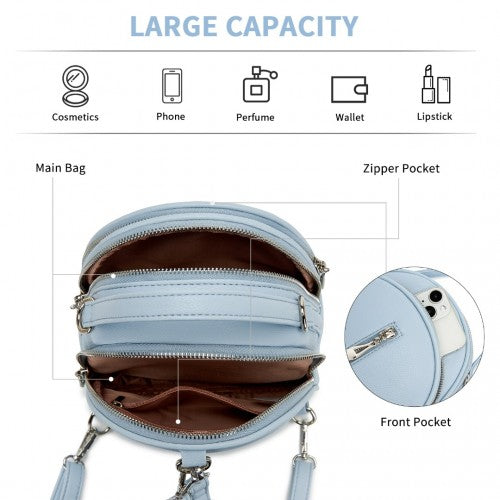 Miss Lulu Convertible Mini Backpack PU Leather 3in1 Crossbody Blue | Neil's Luggage Store