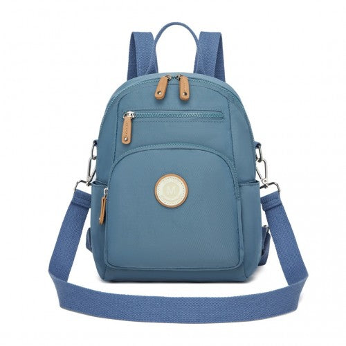 Miss Lulu 3 In 1 Convertible Backpack With Removable Long Strap Blue | Neil's Luggage Store