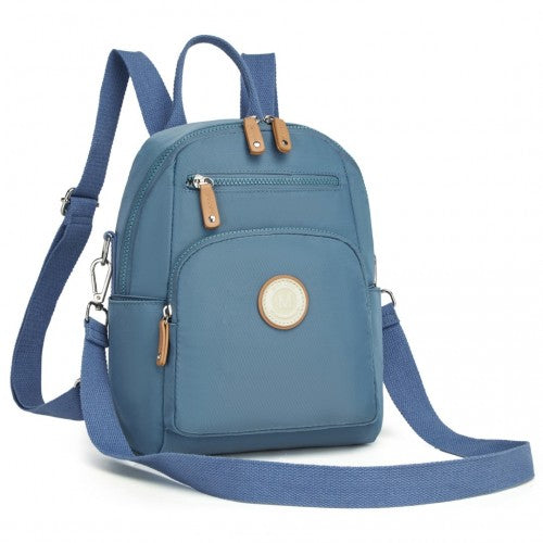 Miss Lulu 3 In 1 Convertible Backpack With Removable Long Strap Blue | Neil's Luggage Store