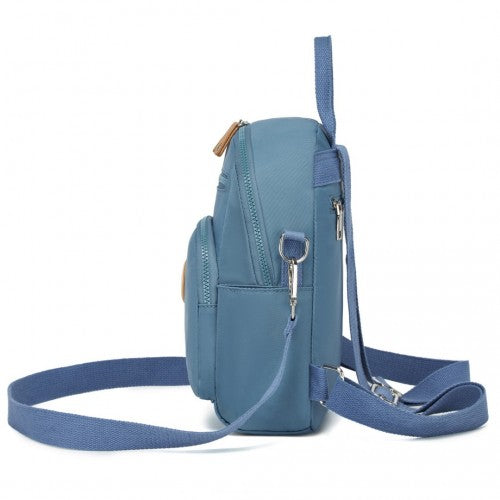 Miss Lulu 3 In 1 Convertible Backpack With Removable Long Strap Blue | Neil's Luggage Store