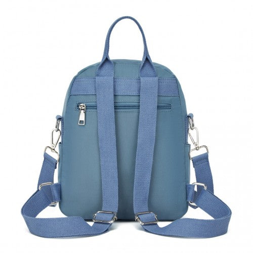 Miss Lulu 3 In 1 Convertible Backpack With Removable Long Strap Blue | Neil's Luggage Store