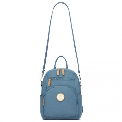 Miss Lulu 3 In 1 Convertible Backpack With Removable Long Strap Blue | Neil's Luggage Store