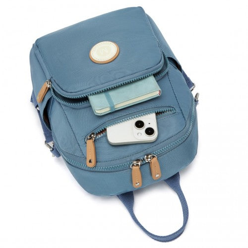 Miss Lulu 3 In 1 Convertible Backpack With Removable Long Strap Blue | Neil's Luggage Store