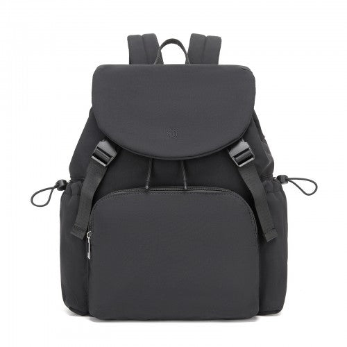 BPM2610 - Miss Lulu Lightweight Nylon Drawstring Backpack – Casual Daily Rucksack with 13 Inch Laptop Sleeve for Travel & Commute - Black | Neil's Luggage Store