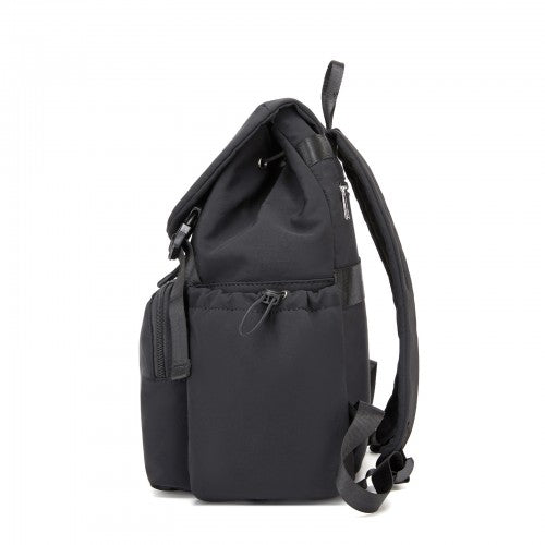 BPM2610 - Miss Lulu Lightweight Nylon Drawstring Backpack – Casual Daily Rucksack with 13 Inch Laptop Sleeve for Travel & Commute - Black | Neil's Luggage Store