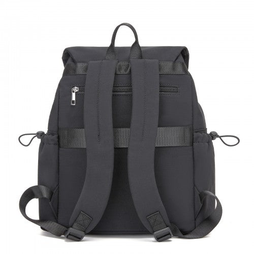 BPM2610 - Miss Lulu Lightweight Nylon Drawstring Backpack – Casual Daily Rucksack with 13 Inch Laptop Sleeve for Travel & Commute - Black | Neil's Luggage Store