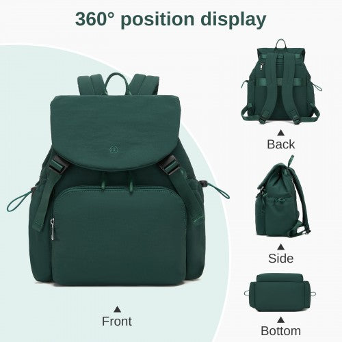 BPM2610 - Miss Lulu Lightweight Nylon Drawstring Backpack – Casual Daily Rucksack with 13 Inch Laptop Sleeve for Travel & Commute - Green | Neil's Luggage Store