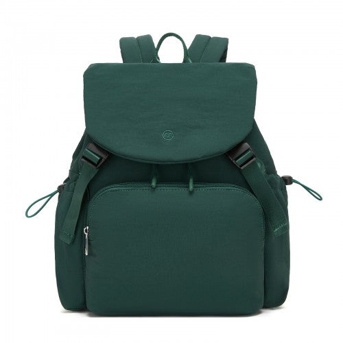 BPM2610 - Miss Lulu Lightweight Nylon Drawstring Backpack – Casual Daily Rucksack with 13 Inch Laptop Sleeve for Travel & Commute - Green | Neil's Luggage Store