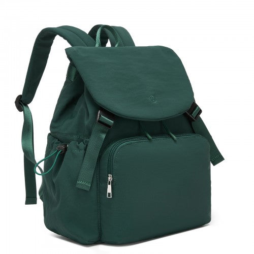 BPM2610 - Miss Lulu Lightweight Nylon Drawstring Backpack – Casual Daily Rucksack with 13 Inch Laptop Sleeve for Travel & Commute - Green | Neil's Luggage Store