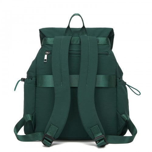 BPM2610 - Miss Lulu Lightweight Nylon Drawstring Backpack – Casual Daily Rucksack with 13 Inch Laptop Sleeve for Travel & Commute - Green | Neil's Luggage Store