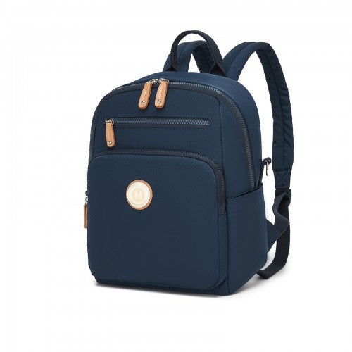 BPM2617 - Miss Lulu Women's Backpack, Water-Resistant Nylon Convertible Shoulder and Crossbody Bag for Travel Work - Navy by LuluBags