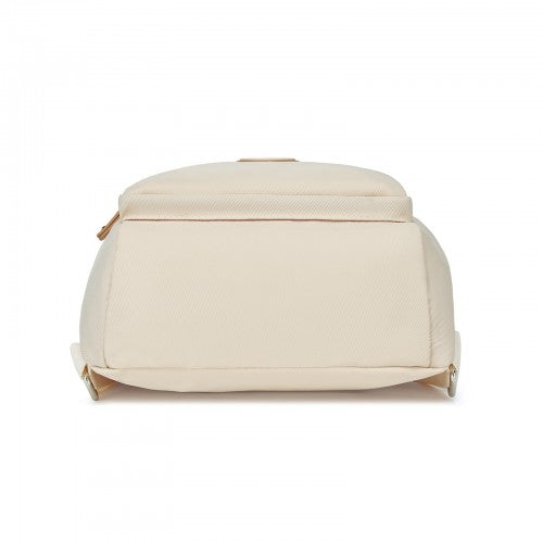 BPM2651 - Miss Lulu 3-in-1 Convertible Backpack with Removable Long Strap - Wear as Backpack, Shoulder or Crossbody Bag - Beige | Neil's Luggage Store