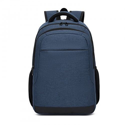 BPN2607 - Trendy Laptop Backpack,Soft Padded,Practical,Organized Storage,Lightweight 15.6" Notebook Bag for Work, School & Travel - Navy | Neil's Luggage Store