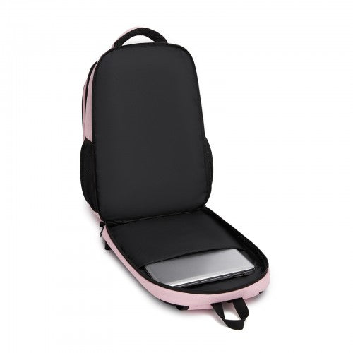 BPN2607 - Trendy Laptop Backpack,Soft Padded,Practical,Organized Storage,Lightweight 15.6" Notebook Bag for Work, School & Travel - Pink | Neil's Luggage Store