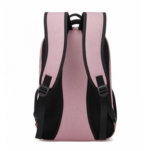 BPN2607 - Trendy Laptop Backpack,Soft Padded,Practical,Organized Storage,Lightweight 15.6" Notebook Bag for Work, School & Travel - Pink | Neil's Luggage Store