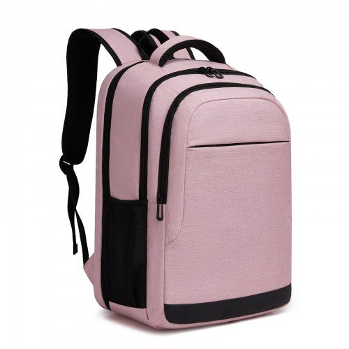 BPN2607 - Trendy Laptop Backpack,Soft Padded,Practical,Organized Storage,Lightweight 15.6" Notebook Bag for Work, School & Travel - Pink | Neil's Luggage Store