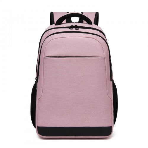 BPN2607 - Trendy Laptop Backpack,Soft Padded,Practical,Organized Storage,Lightweight 15.6" Notebook Bag for Work, School & Travel - Pink | Neil's Luggage Store