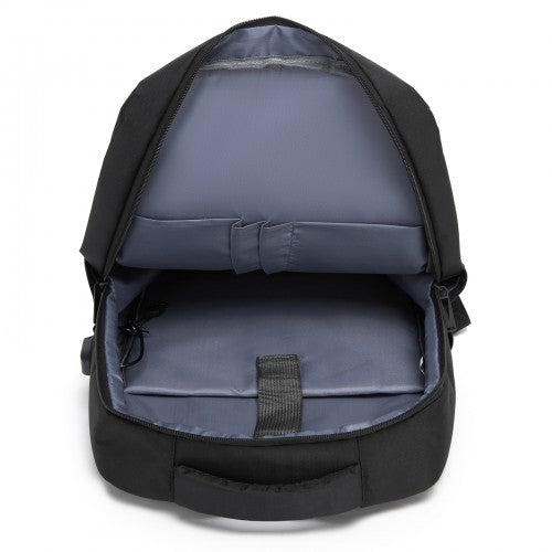 BPS2603 - Premium Laptop Backpack, 15.6 Inch USB Charging Backpack with Padded Laptop Sleeve, Ideal for Work and Commuting - Black