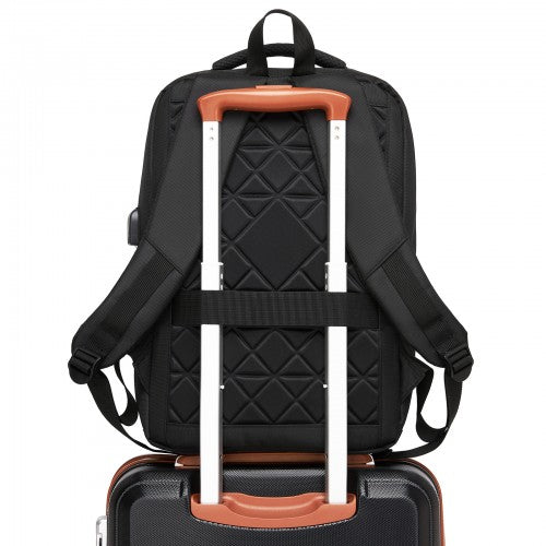 BPS2603 - Premium Laptop Backpack, 15.6 Inch USB Charging Backpack with Padded Laptop Sleeve, Ideal for Work and Commuting - Black