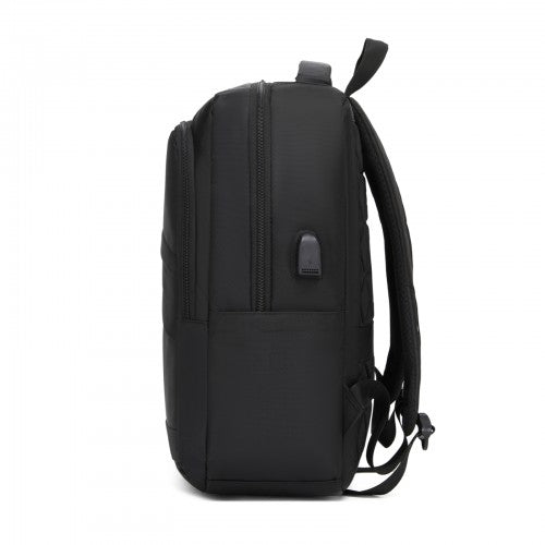 BPS2603 - Premium Laptop Backpack, 15.6 Inch USB Charging Backpack with Padded Laptop Sleeve, Ideal for Work and Commuting - Black