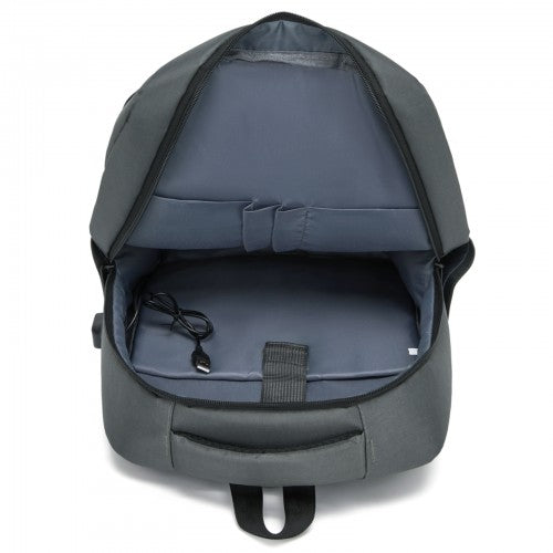 BPS2603 - Premium Laptop Backpack, 15.6 Inch USB Charging Backpack with Padded Laptop Sleeve, Ideal for Work and Commuting - Grey | Neil's Luggage Store