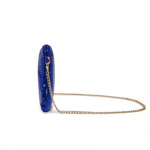 CLS2512 - Glam Sparkle Sequin Evening Clutch-Sleek, Shimmering Wristlet & Crossbody - Navy