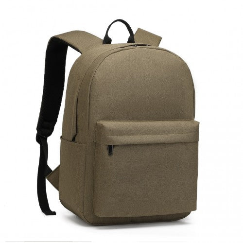 E1930 - Kono Durable Polyester Everyday Backpack With Sleek Design - Brown | Neil's Luggage Store