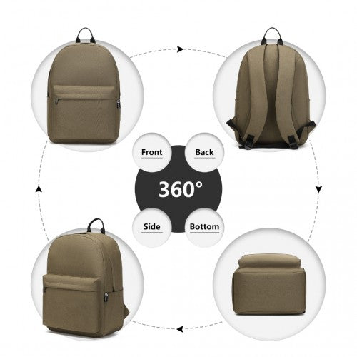 E1930 - Kono Durable Polyester Everyday Backpack With Sleek Design - Brown | Neil's Luggage Store