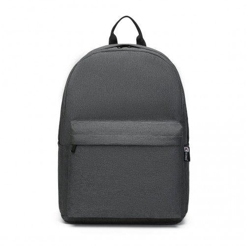 E1930 - Kono Durable Polyester Everyday Backpack With Sleek Design - Dark Grey | Neil's Luggage Store