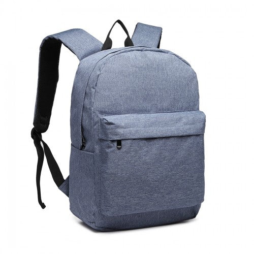 E1930 - Kono Durable Polyester Everyday Backpack With Sleek Design - Blue | Neil's Luggage Store