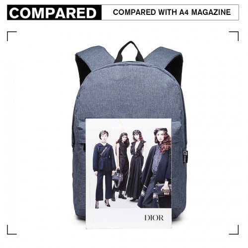E1930 - Kono Durable Polyester Everyday Backpack With Sleek Design - Blue | Neil's Luggage Store