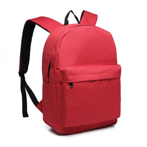 E1930 - Kono Durable Polyester Everyday Backpack With Sleek Design - Red | Neil's Luggage Store