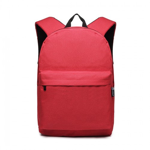 E1930 - Kono Durable Polyester Everyday Backpack With Sleek Design - Red | Neil's Luggage Store