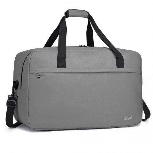 E1960L - Kono Lightweight Multi Purpose Unisex Sports Travel Duffel Bag - Grey | Neil's Luggage Store