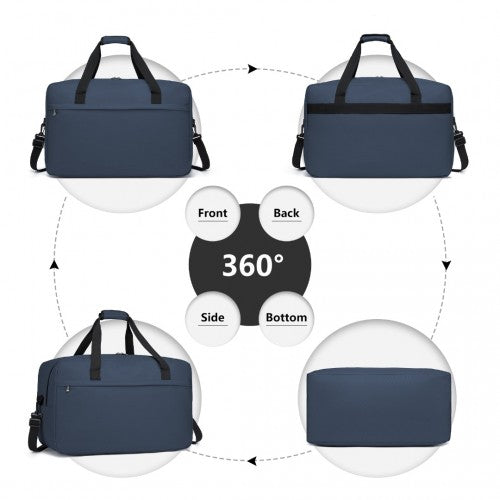 E1960L - Kono Lightweight Multi Purpose Unisex Sports Travel Duffel Bag - Navy | Neil's Luggage Store