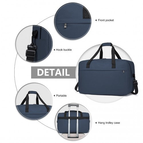 E1960L - Kono Lightweight Multi Purpose Unisex Sports Travel Duffel Bag - Navy | Neil's Luggage Store