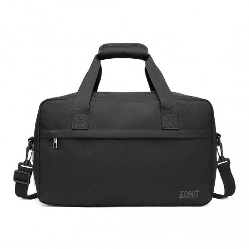 E1960M - Kono Lightweight Multi Purpose Unisex Sports Travel Duffel Bag - Black | Neil's Luggage Store