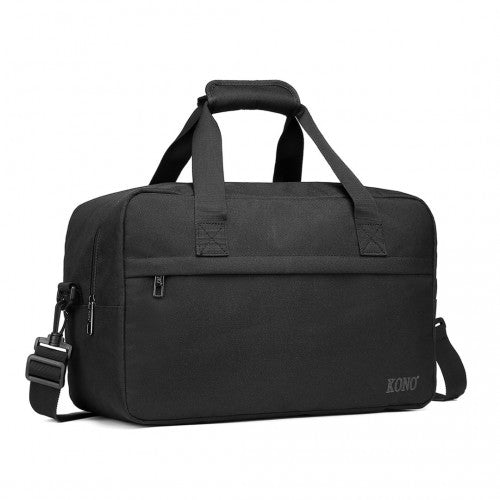 E1960M - Kono Lightweight Multi Purpose Unisex Sports Travel Duffel Bag - Black | Neil's Luggage Store