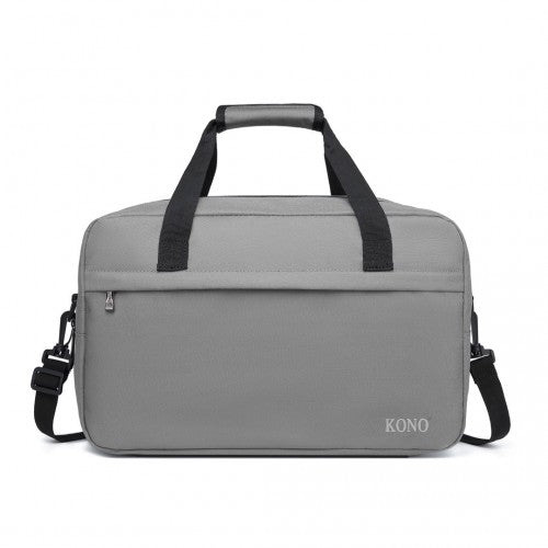 E1960M - Kono Lightweight Multi Purpose Unisex Sports Travel Duffel Bag - Grey | Neil's Luggage Store
