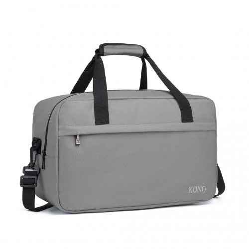 E1960M - Kono Lightweight Multi Purpose Unisex Sports Travel Duffel Bag - Grey | Neil's Luggage Store