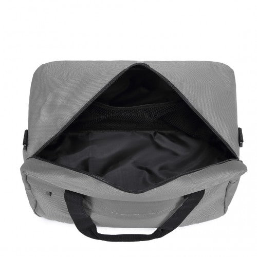 E1960M - Kono Lightweight Multi Purpose Unisex Sports Travel Duffel Bag - Grey | Neil's Luggage Store