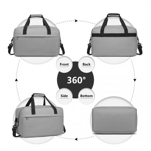 E1960M - Kono Lightweight Multi Purpose Unisex Sports Travel Duffel Bag - Grey | Neil's Luggage Store