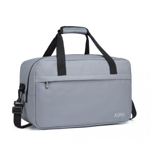 E1960M - Kono Lightweight Multi Purpose Unisex Sports Travel Duffel Bag - Light Grey | Neil's Luggage Store