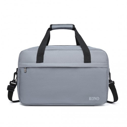 E1960M - Kono Lightweight Multi Purpose Unisex Sports Travel Duffel Bag - Light Grey | Neil's Luggage Store
