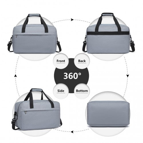 E1960M - Kono Lightweight Multi Purpose Unisex Sports Travel Duffel Bag - Light Grey | Neil's Luggage Store