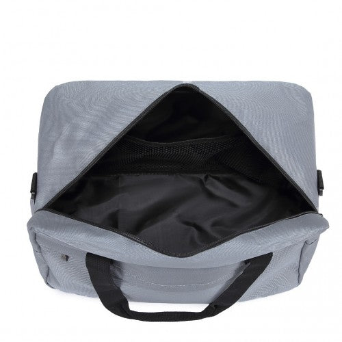 E1960M - Kono Lightweight Multi Purpose Unisex Sports Travel Duffel Bag - Light Grey | Neil's Luggage Store