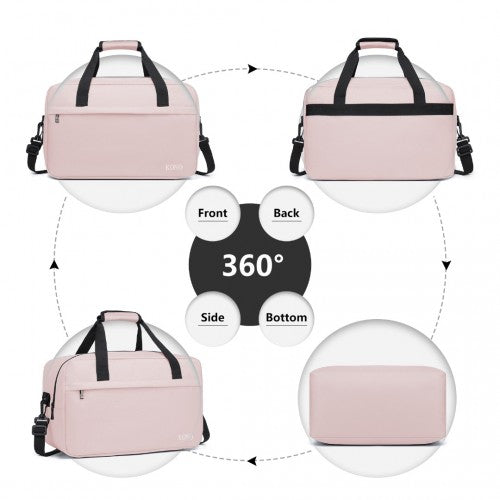 E1960M - Kono Lightweight Multi Purpose Unisex Sports Travel Duffel Bag - Pink | Neil's Luggage Store