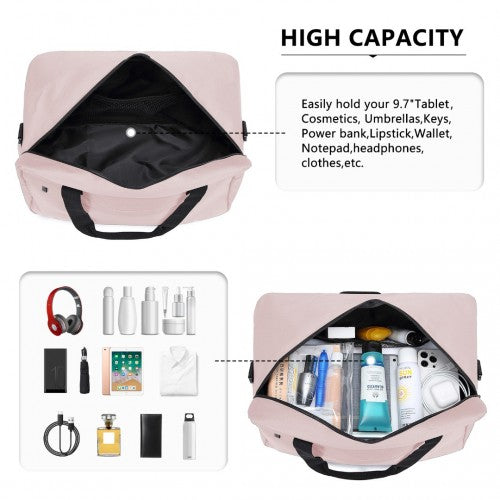 E1960M - Kono Lightweight Multi Purpose Unisex Sports Travel Duffel Bag - Pink | Neil's Luggage Store