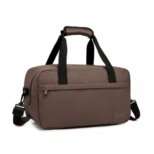 E1960S - Kono Lightweight Multi Purpose Unisex Sports Travel Duffel Bag - Brown | Neil's Luggage Store