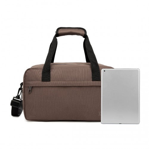 E1960S - Kono Lightweight Multi Purpose Unisex Sports Travel Duffel Bag - Brown | Neil's Luggage Store
